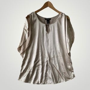 White House Black Market Cream Blouse